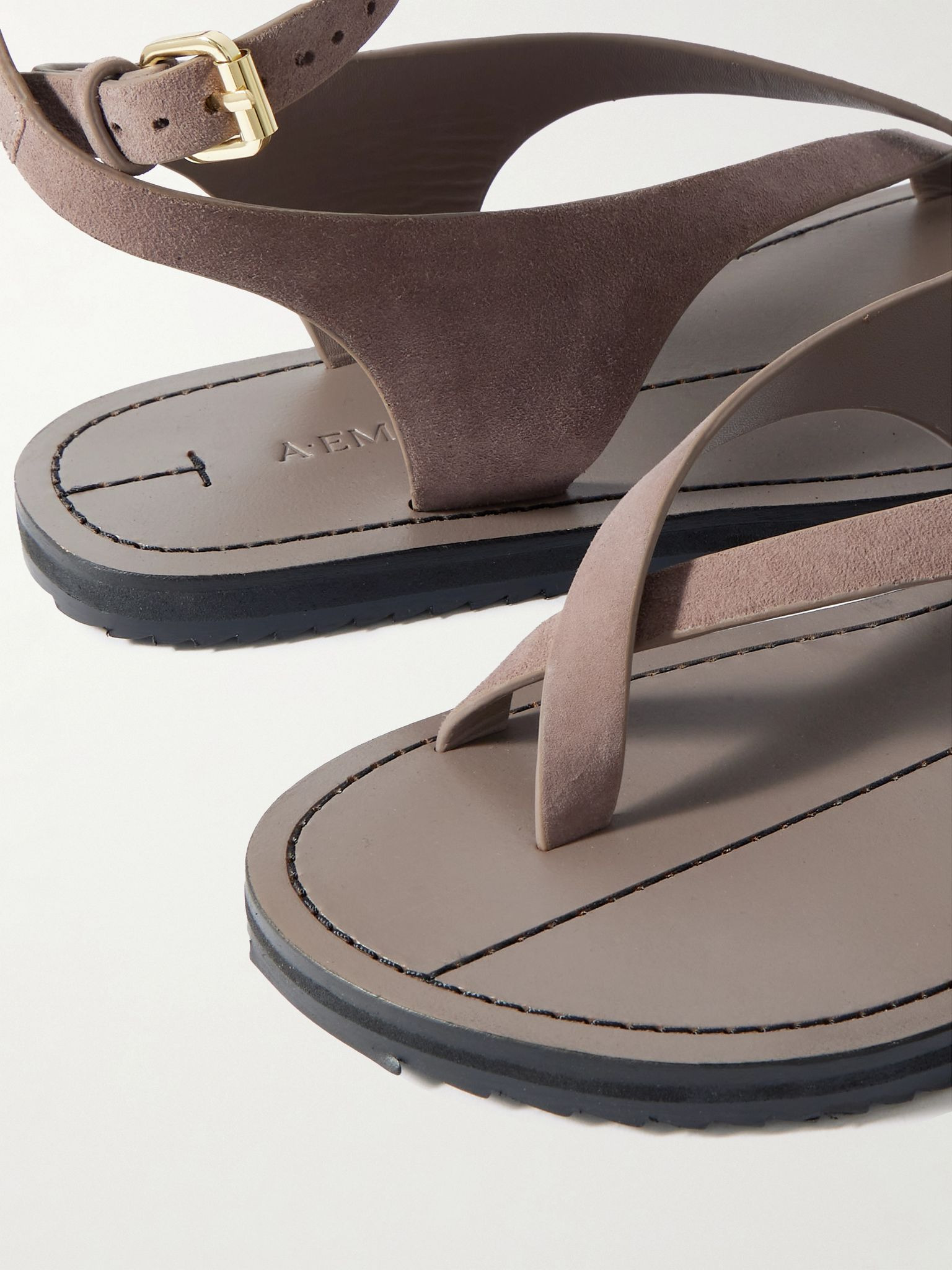 Millar suede sandals Chocolate - 4