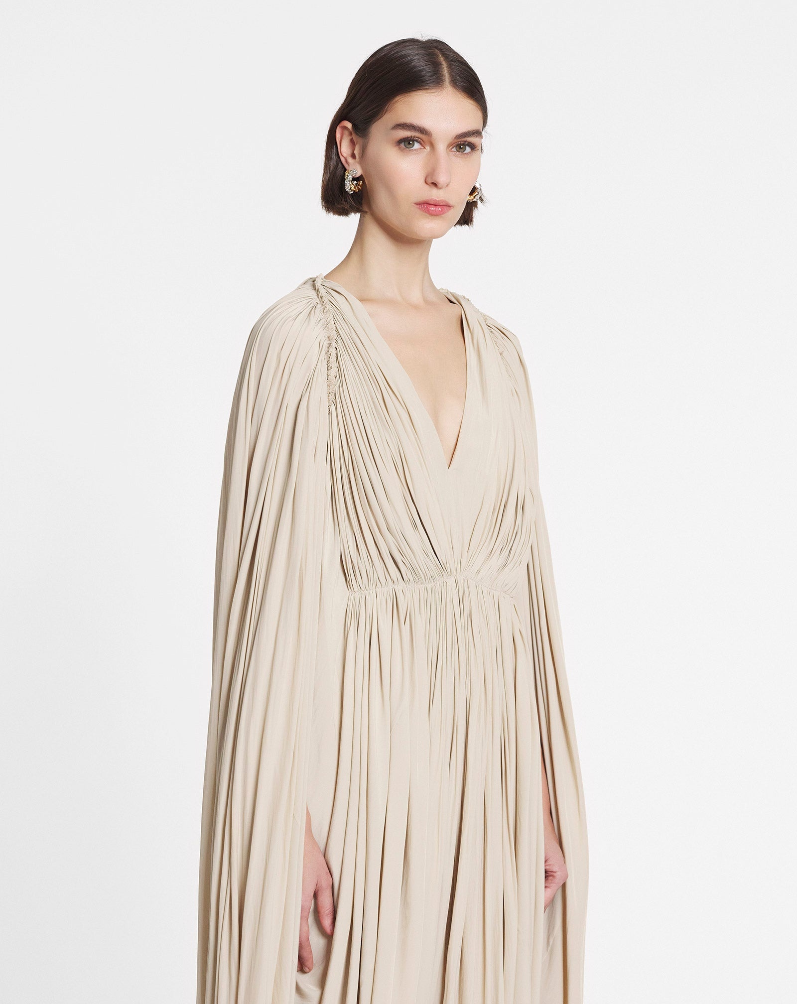LONG DRAPED DRESS - 3