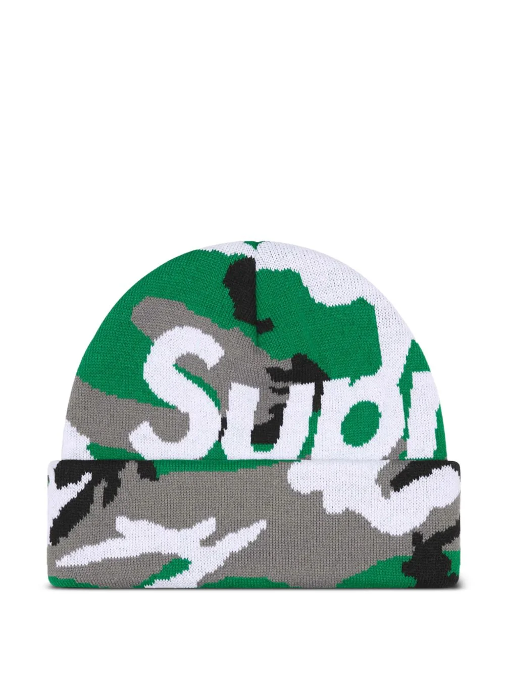 camouflage logo beanie hat - 1