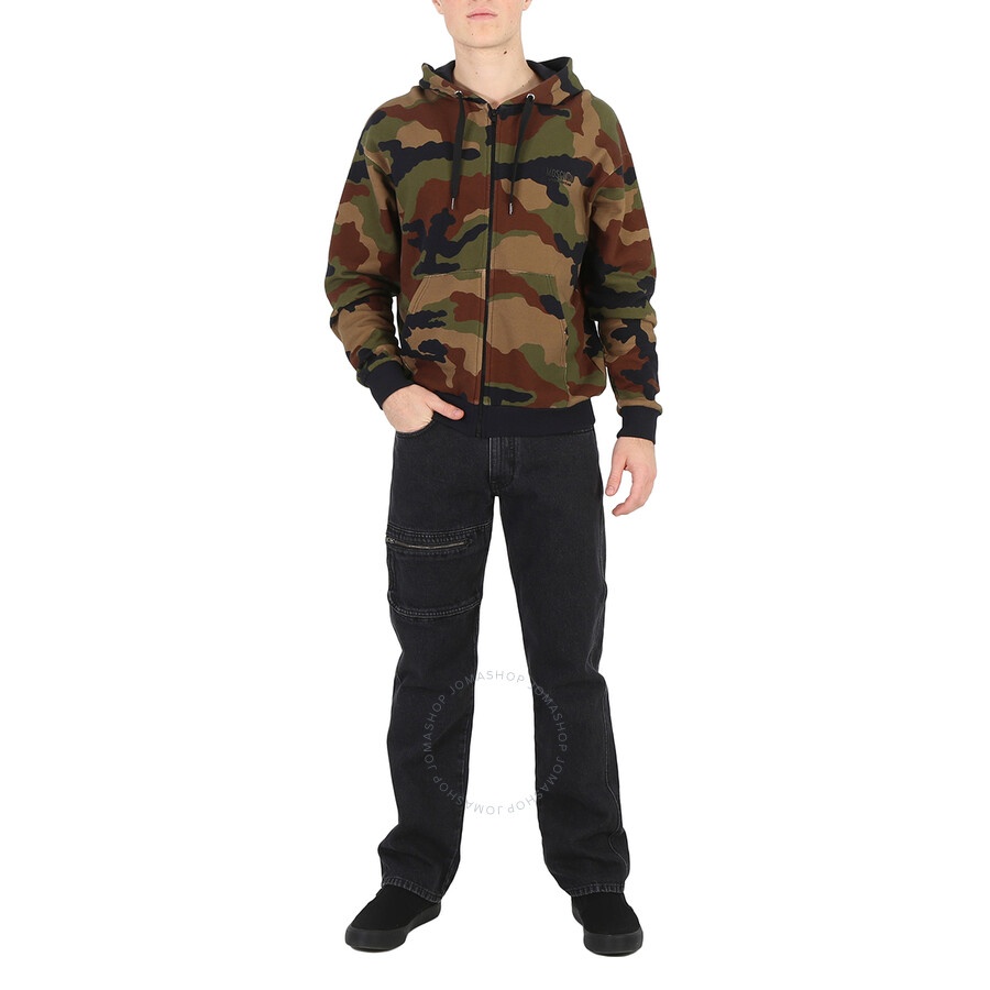 Moschino Moschino Men's Camouflage Cotton Zip-Up Hoodie