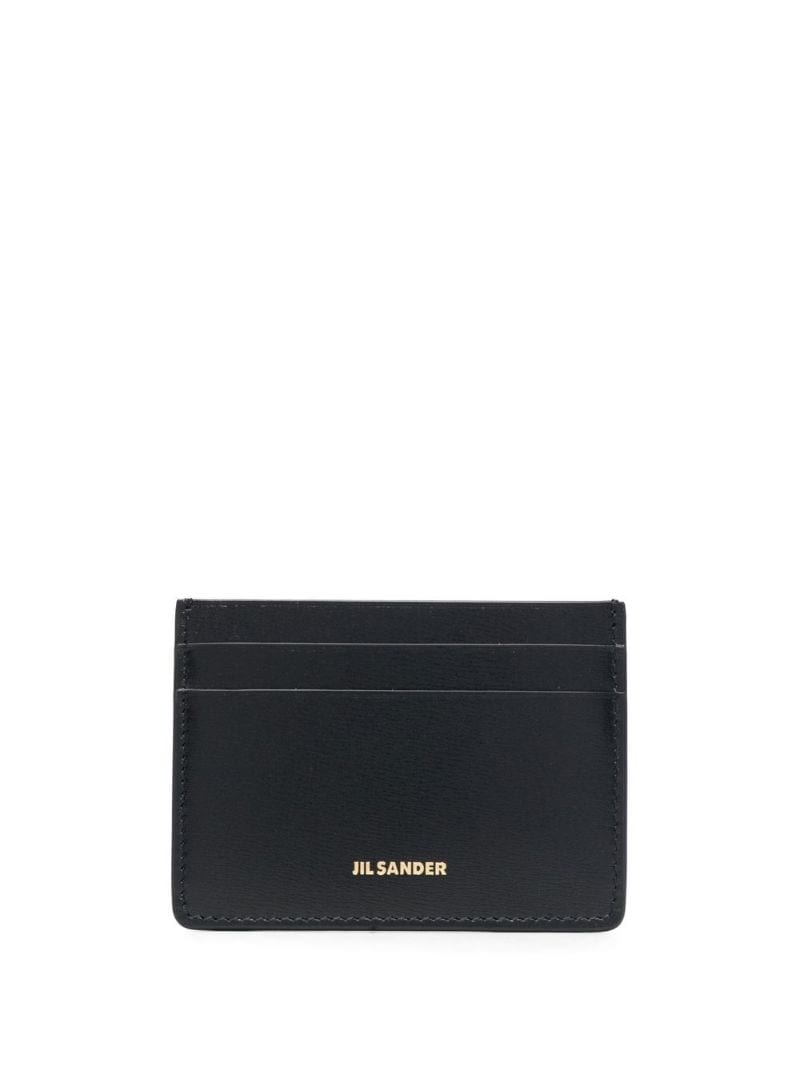 logo-lettering leather cardholder - 1