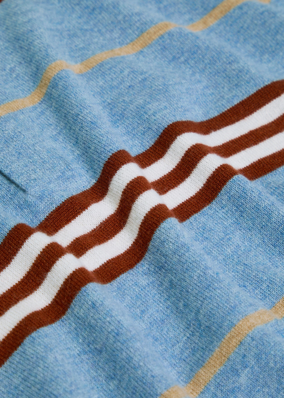 Guest In Residence Striped Cashmere Polo Jumper - 5