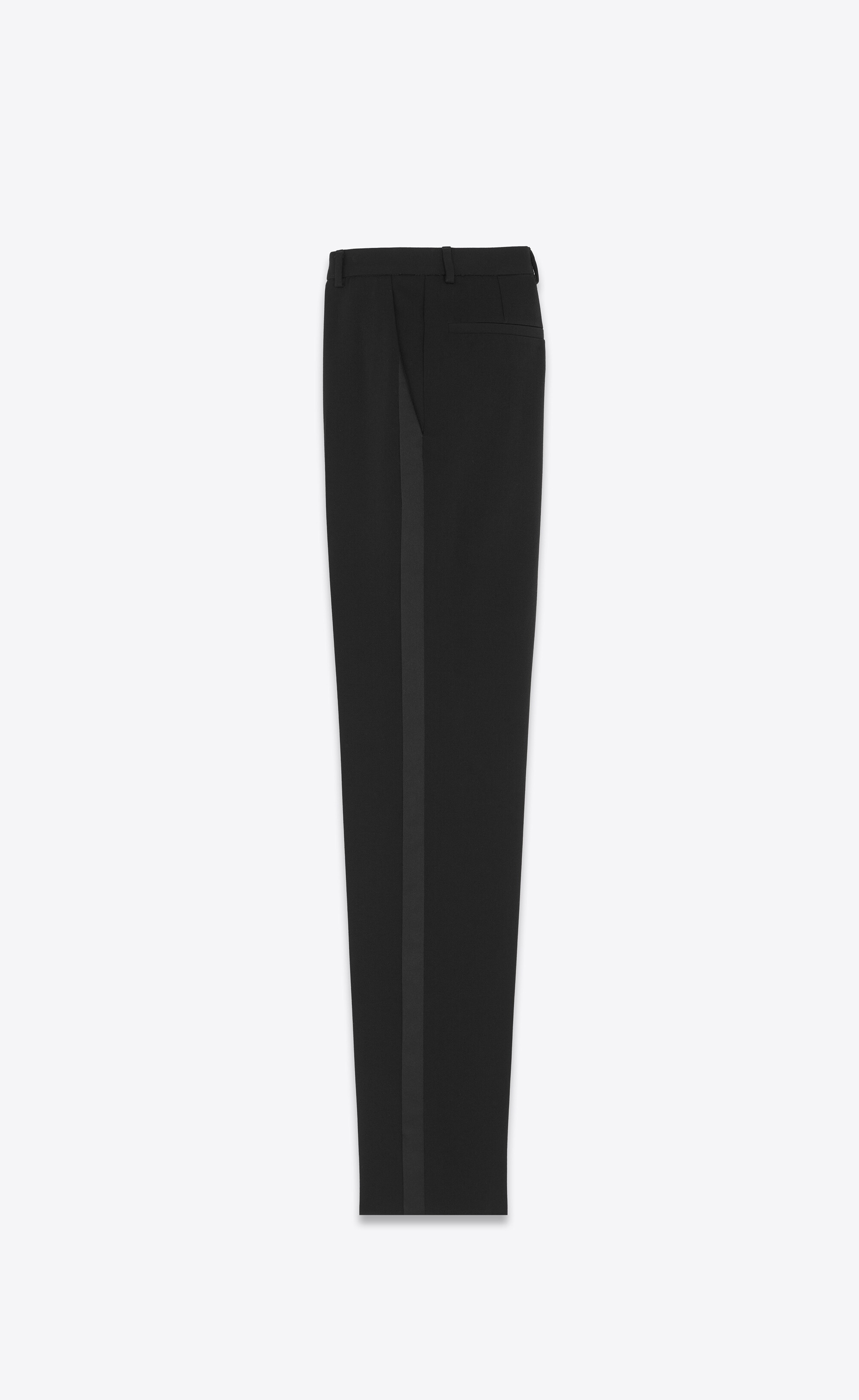 high-waisted tuxedo pants in grain de poudre - 2