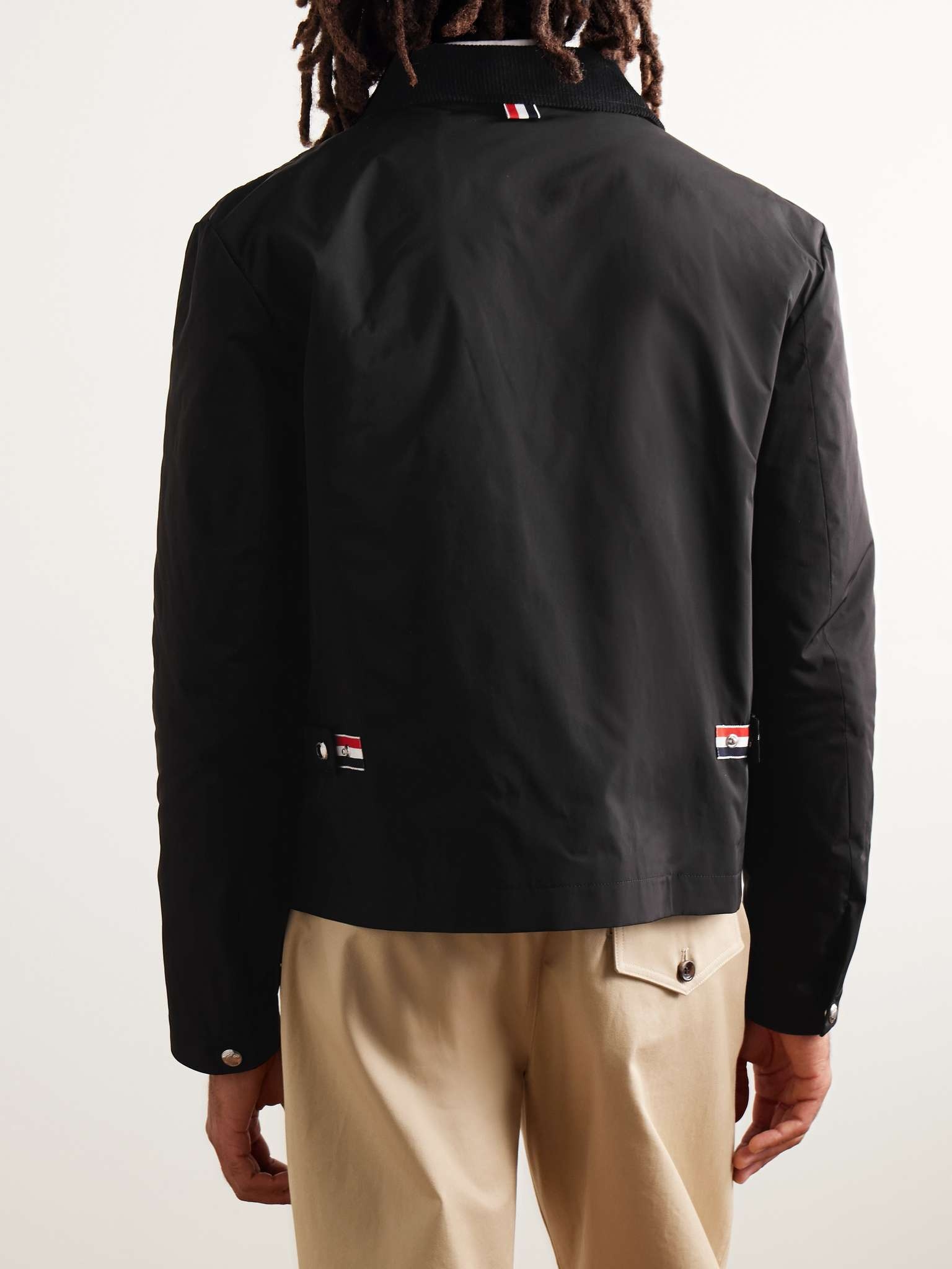 Cotton-Corduroy Trimmed Gabardine Jacket - 4