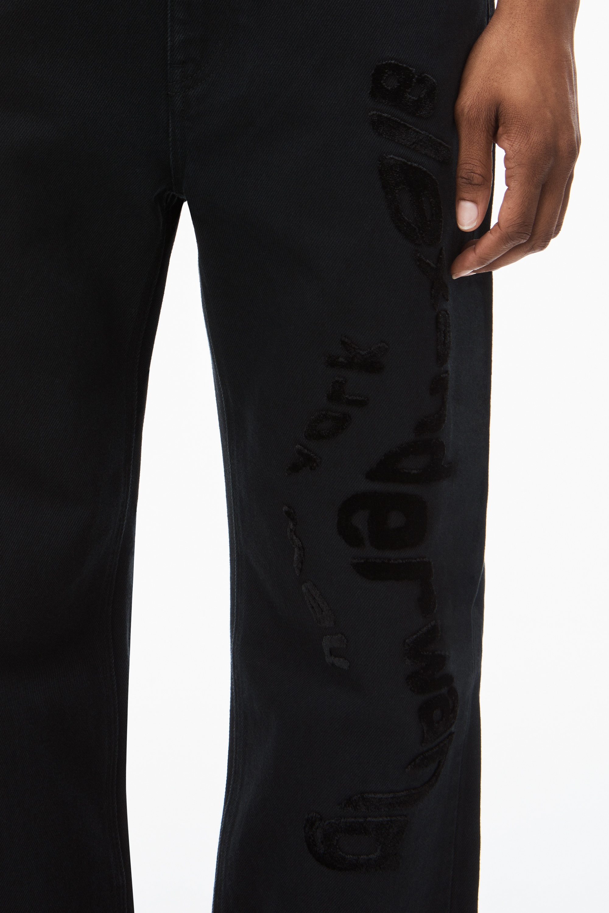 EZ wavy logo denim jean - 4