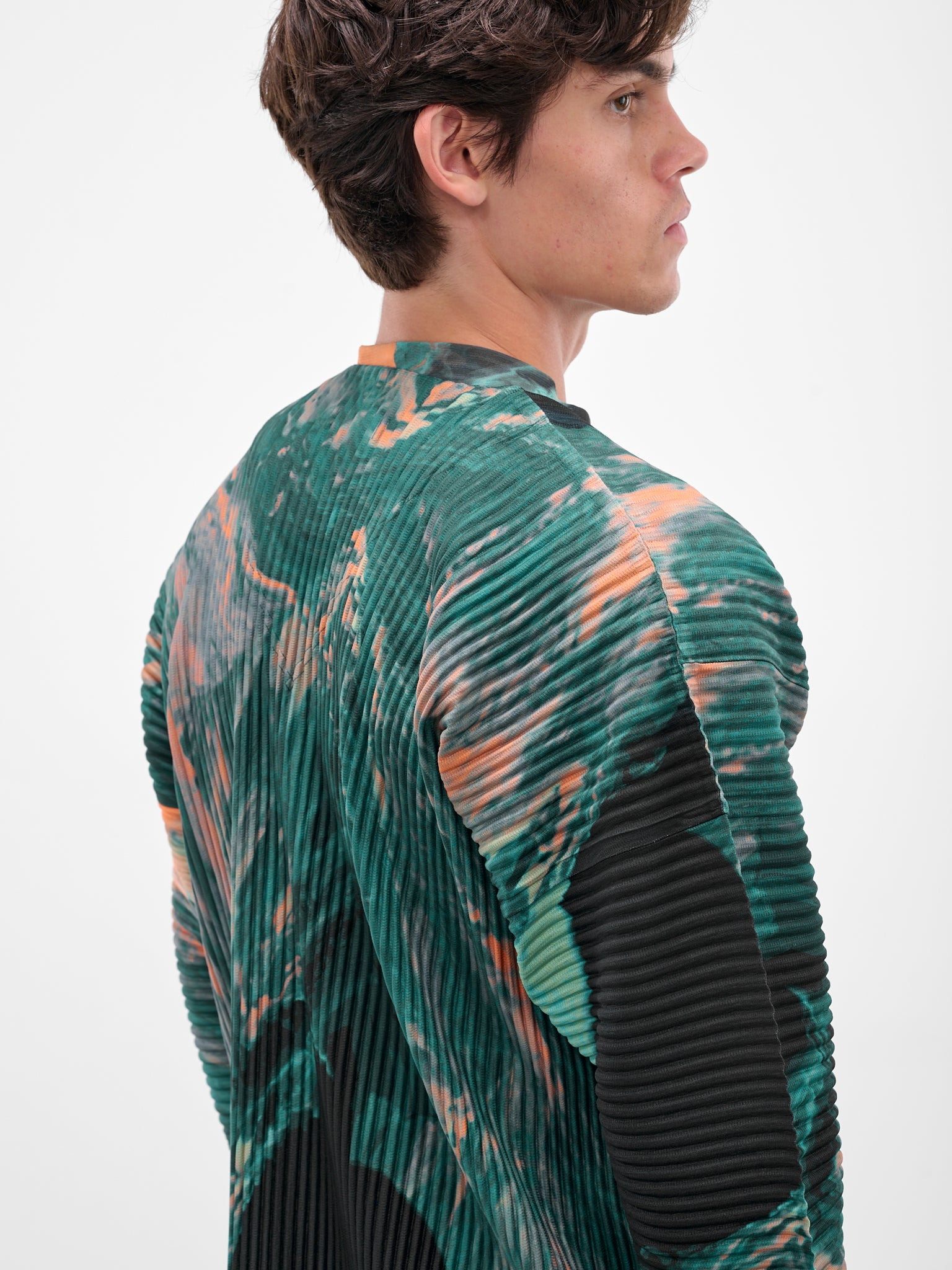 Green Agate Pleated Cardigan - 5