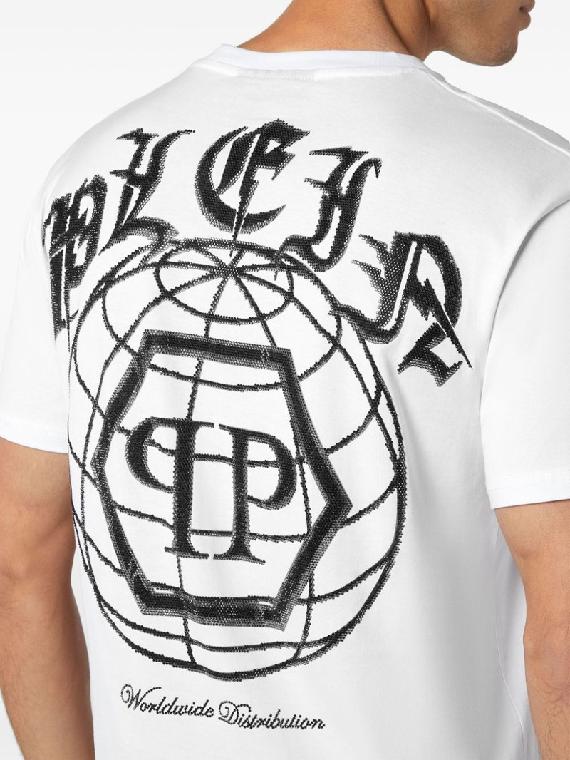 logo-embellished cotton T-shirt 5