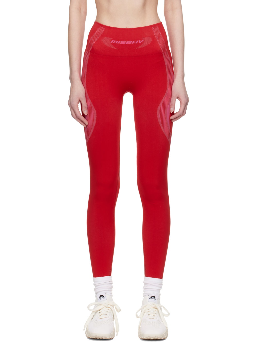 SSENSE Exclusive Red Jacquard Sport Leggings - 1