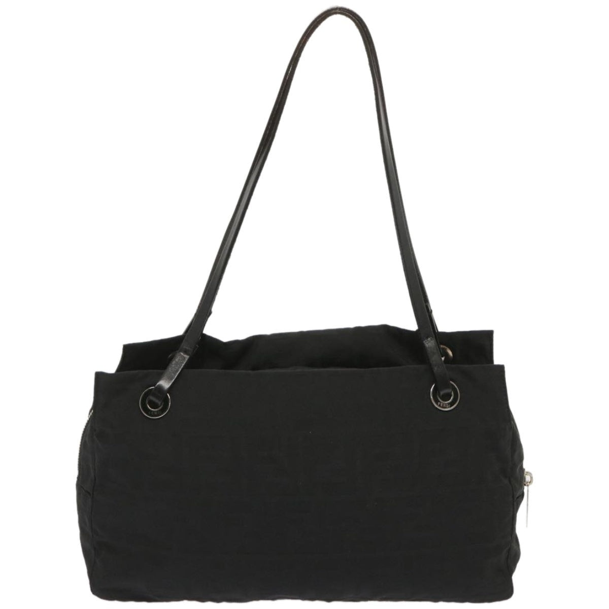 FENDI Zucca Canvas Hand Bag Black - 3