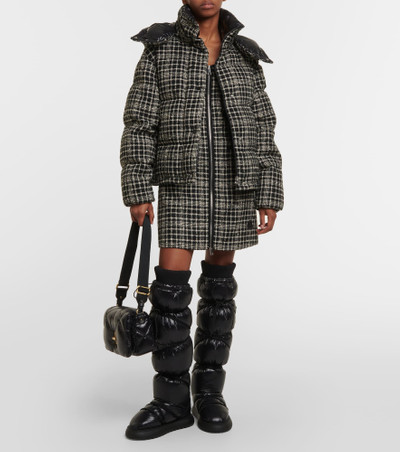 Moncler Checked tweed shift dress outlook