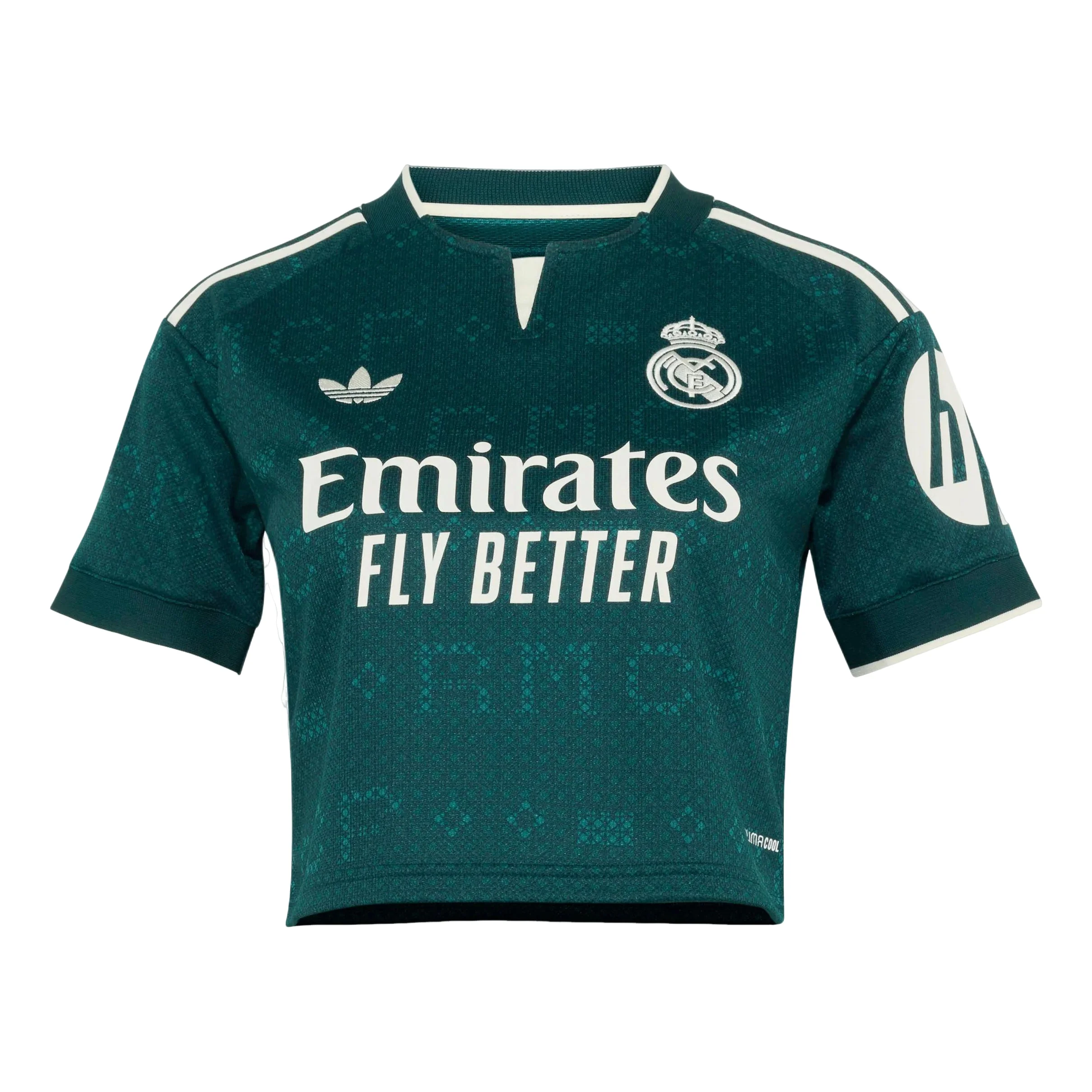 (WMNS) adidas x Real Madrid FC 26/27 Away Cropped Jersey Asia SIzing 'Aurora Ivy' KC4238 - 1