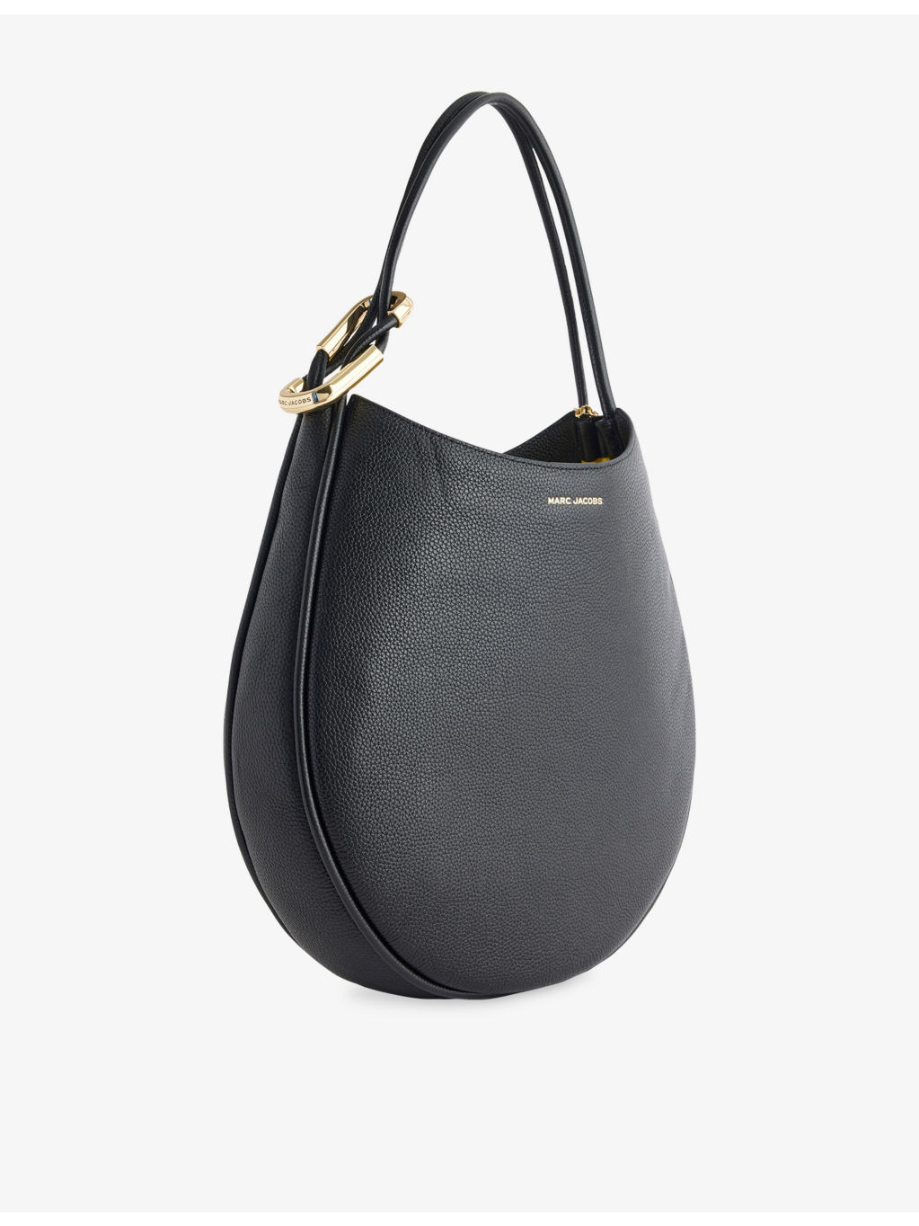 Large Crescent Leather Tote Bag - 5