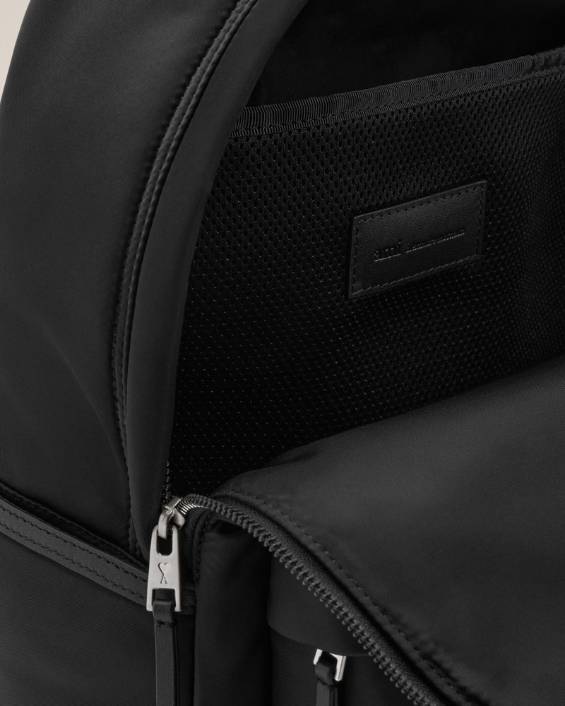 BLACK NYLON MARCEL BACKPACK 6