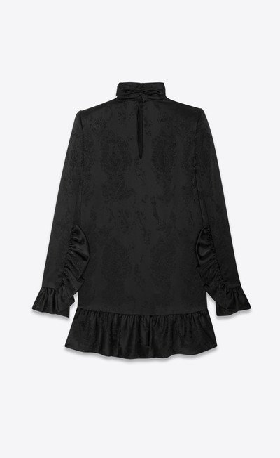 SAINT LAURENT ruffle dress in baroque jacquard outlook