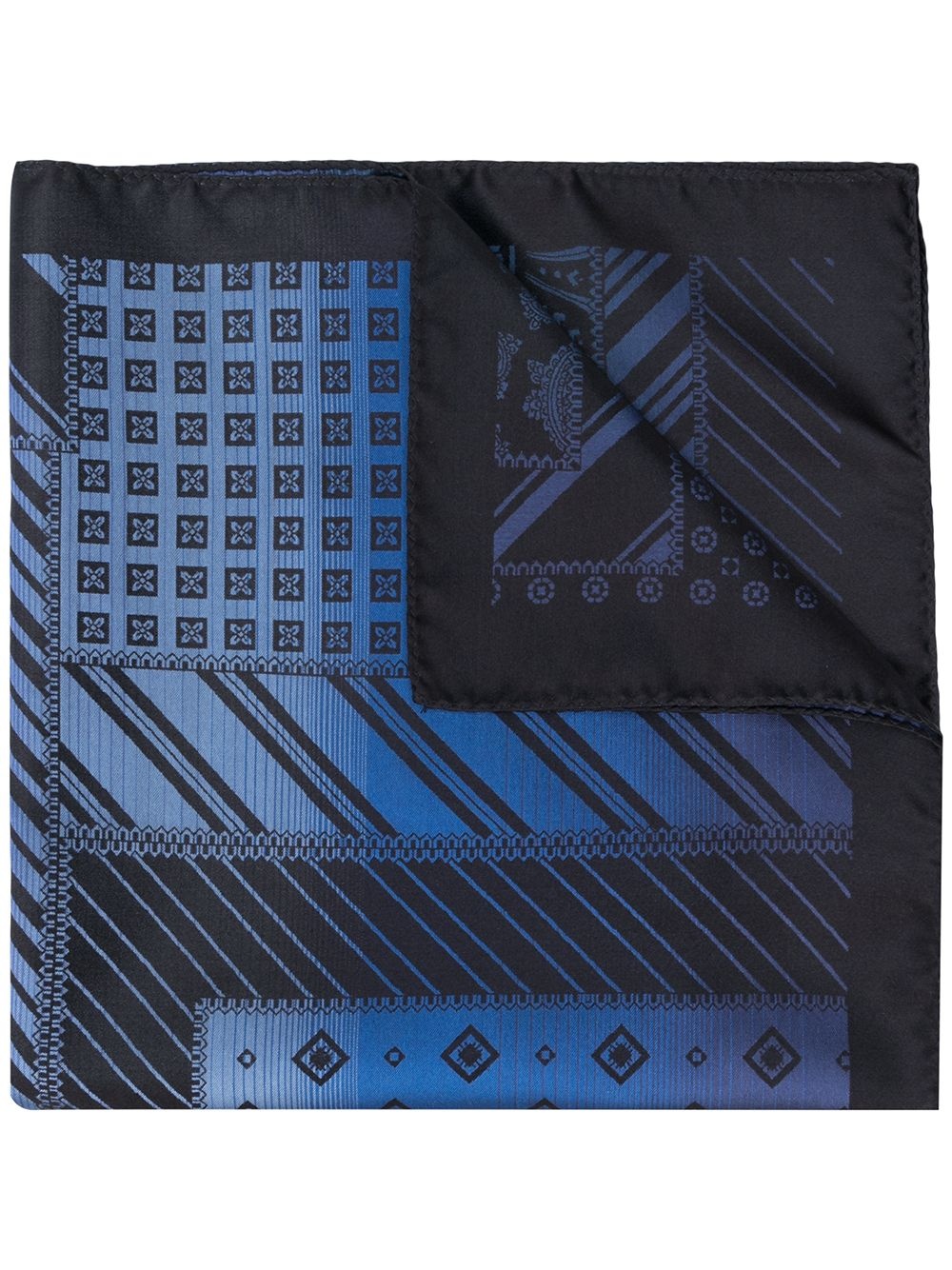 mix-print silk foulard - 1