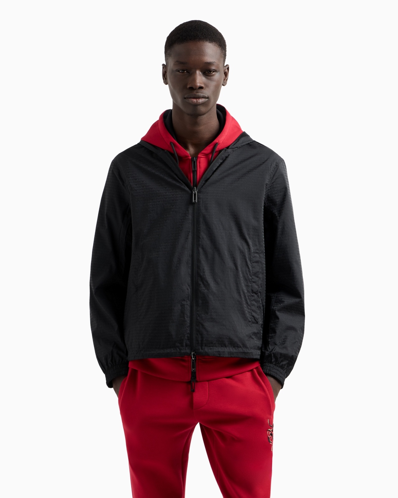 REVERSIBLE HOODED BLOUSON IN SHINY NYLON WITH LUNAR NEW YEAR EMBROIDERY - 6