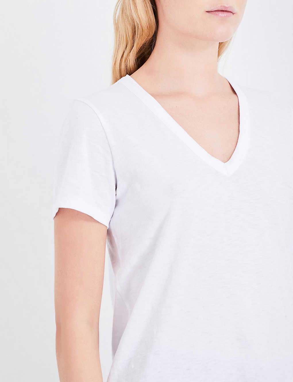 V-neck cotton-jersey t-shirt - 5