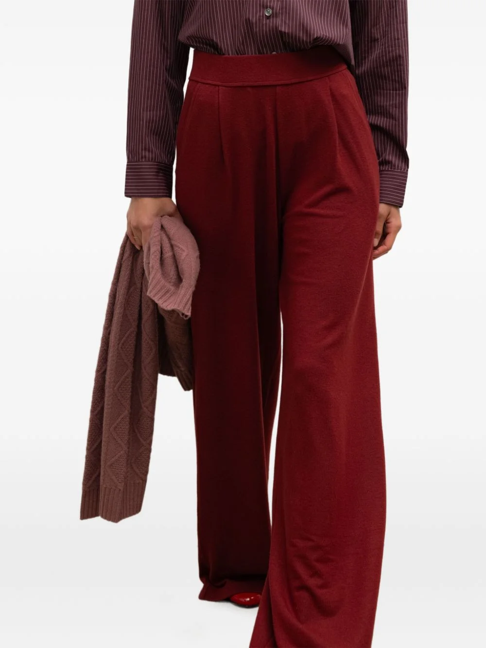 Lauren pleated wide-leg trousers - 1