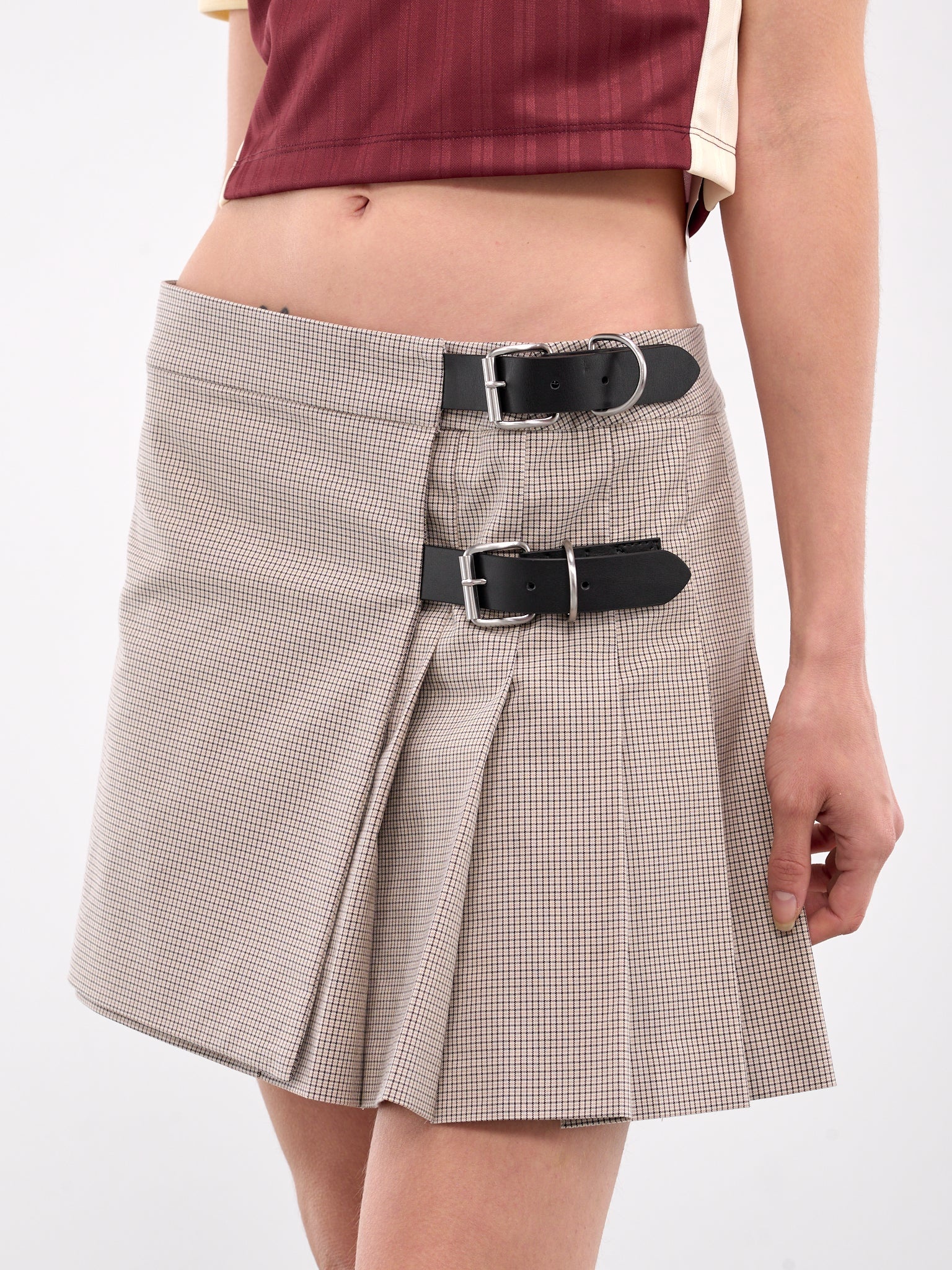 Belted Mini Skirt - 5