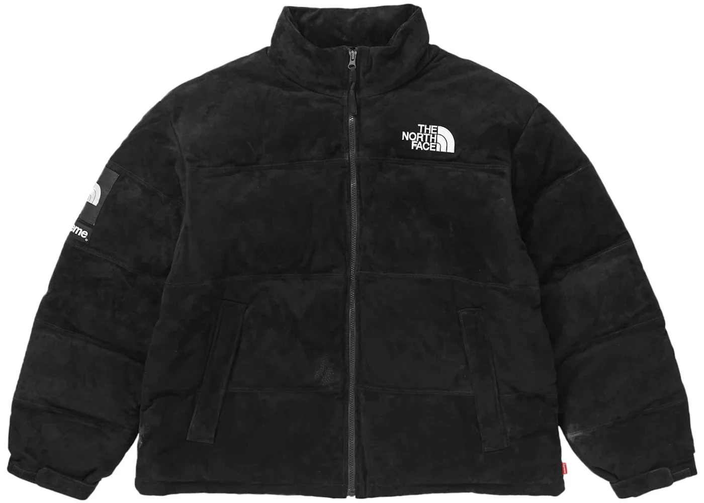 Supreme The North Face Suede Nuptse Jacket Black - 1