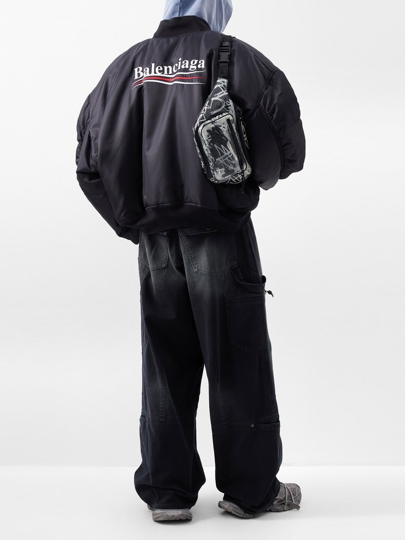 Men's Large Cargo Pants in Black