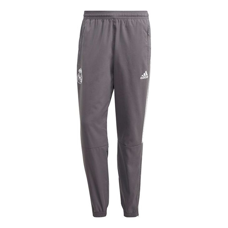 adidas Real Ssp Pnt Real Madrid Soccer/Football Slim Fit Training Sports Long Pants Gray GI0001 - 1