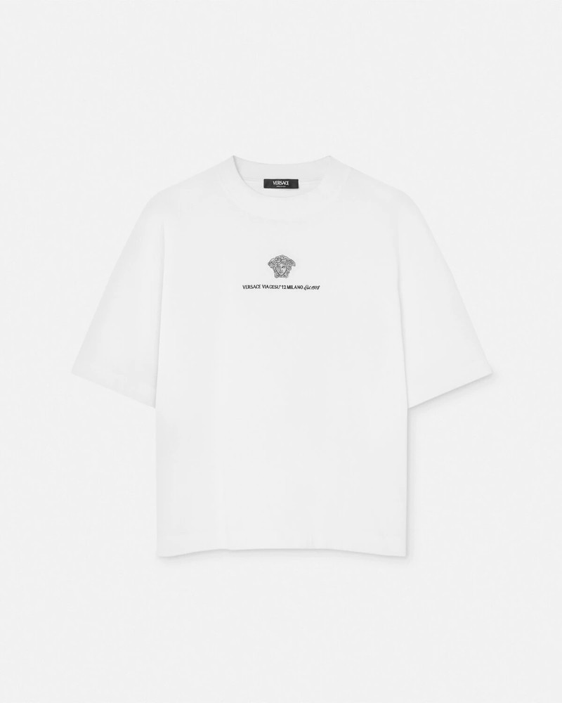 Embroidered Medusa Milano T-Shirt - 1