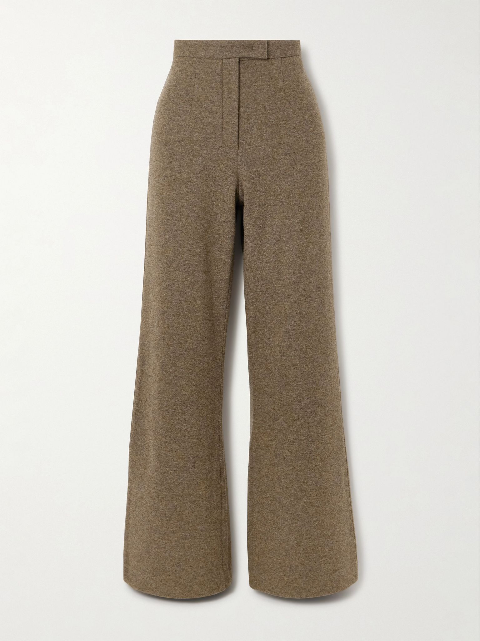 Robin cashmere-blend wide-leg pants Dark gray - 1