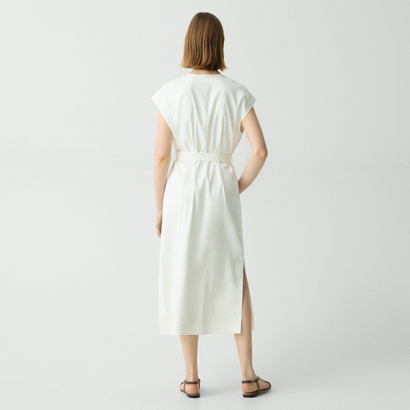 Theory Belted Midi Dress in Good Linen outlook