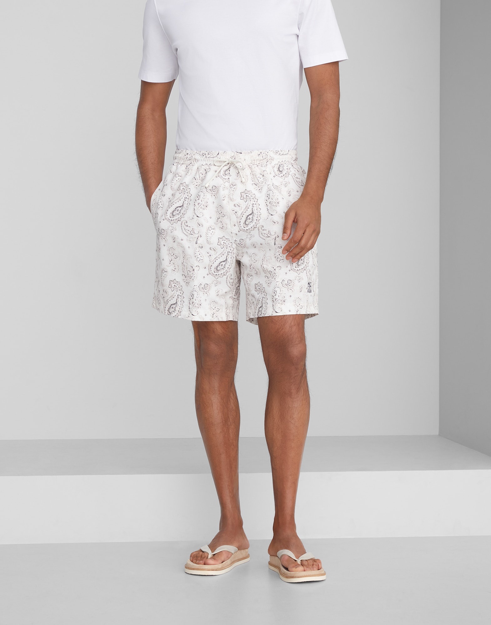 Paisley swim shorts - 1