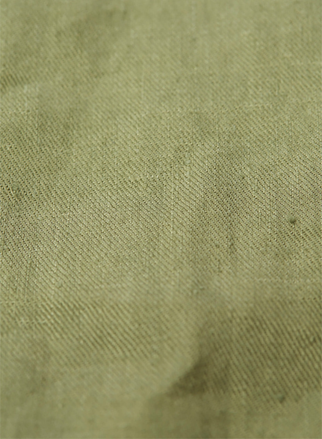 Open Collar Shirt Linen Twill in Green - 2