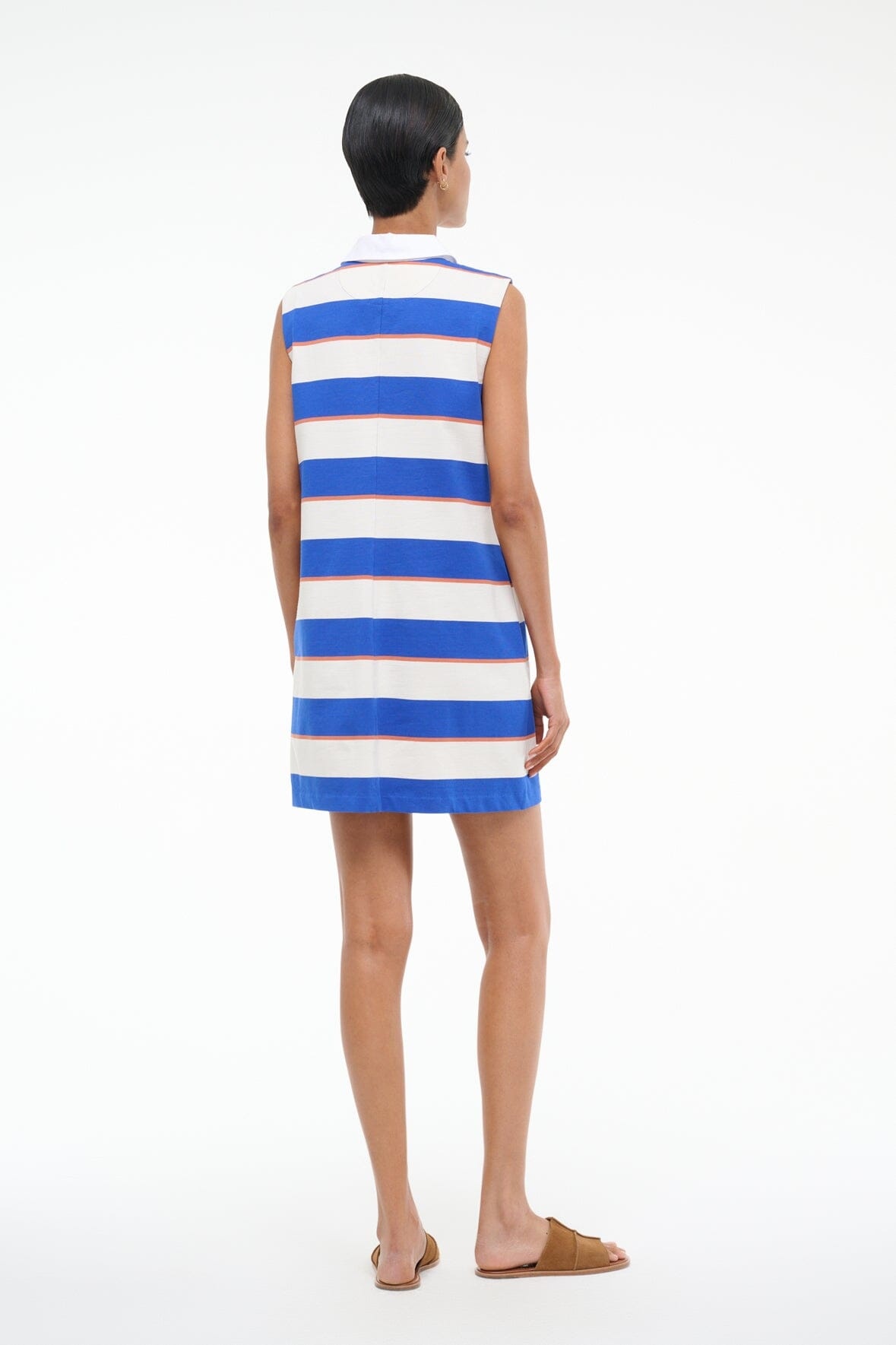 STAUD JULIUS MINI DRESS YACHT RUGBY STRIPE - 5