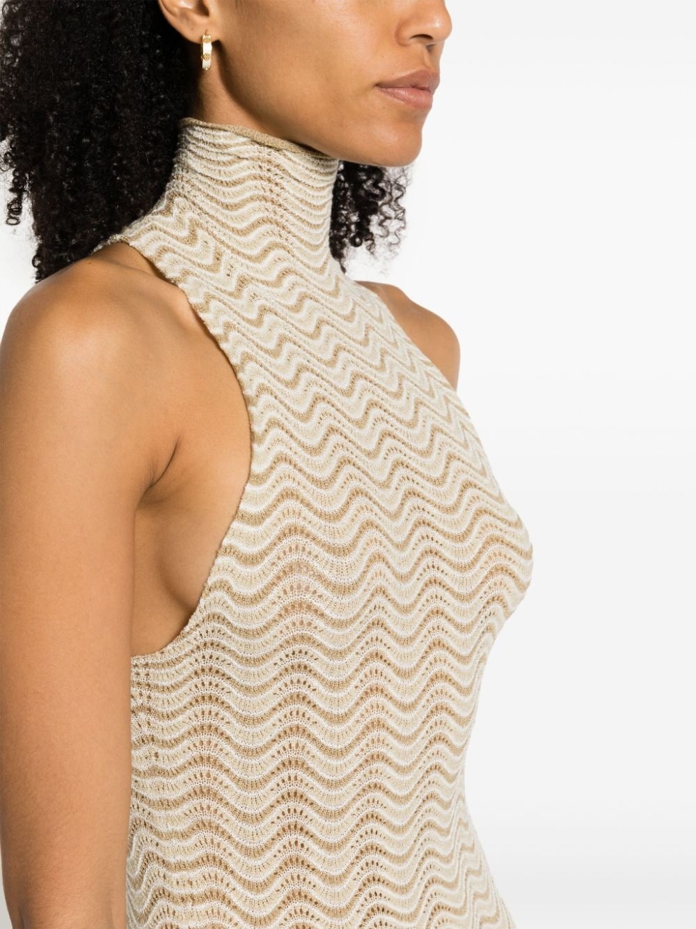 Cactus pointelle-knit midi dress - 5