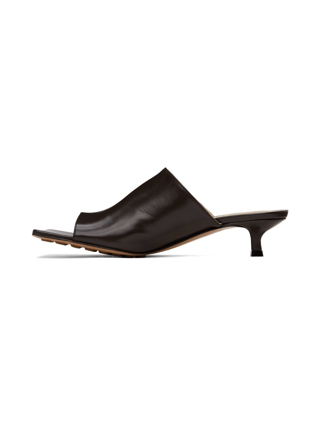 Brown Stretch Mule Sandals - 3