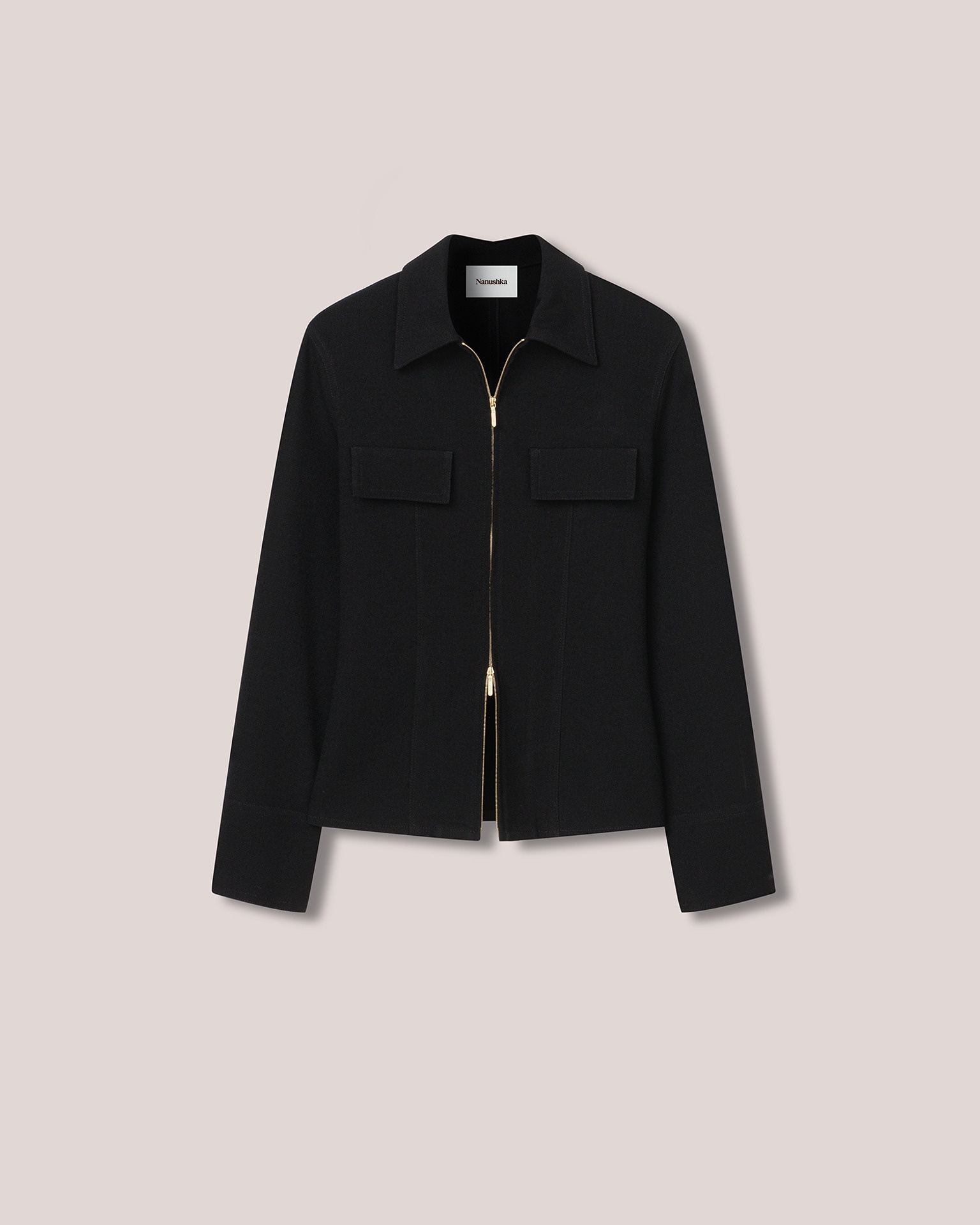 CAMELLIAS - Boucle-crepe jacket - Black - 1