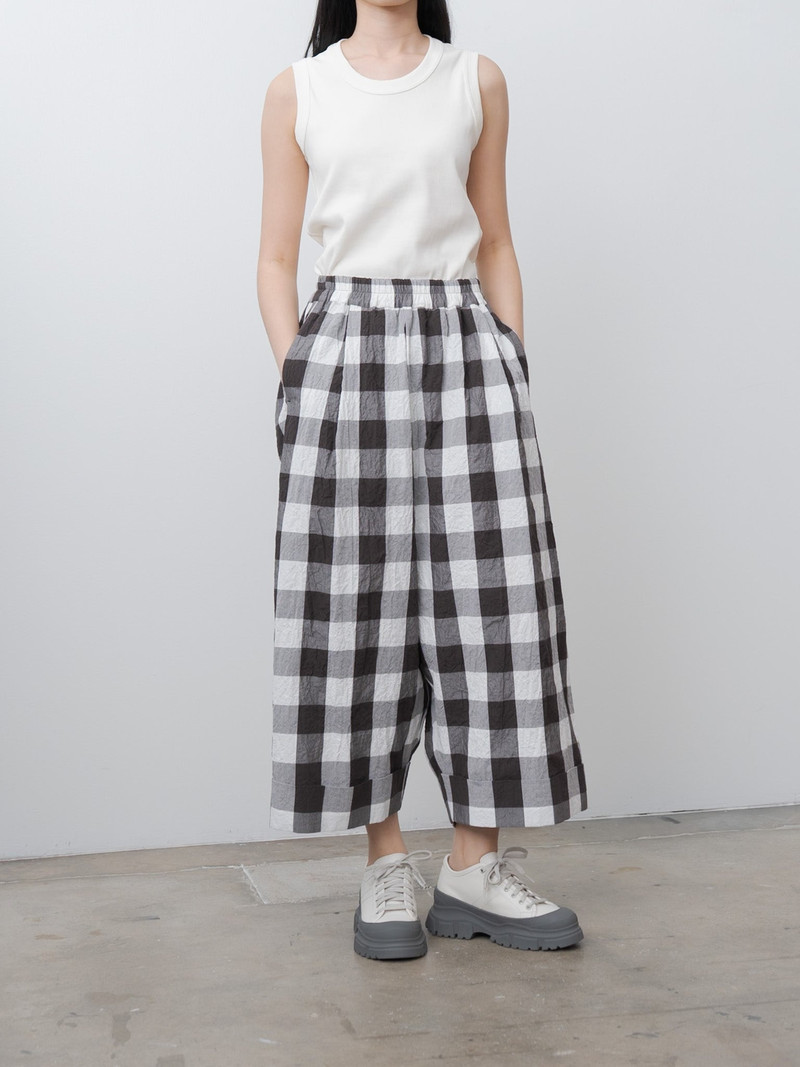 Toogood The Baker Trouser - Tablecloth Gingham Coffee outlook