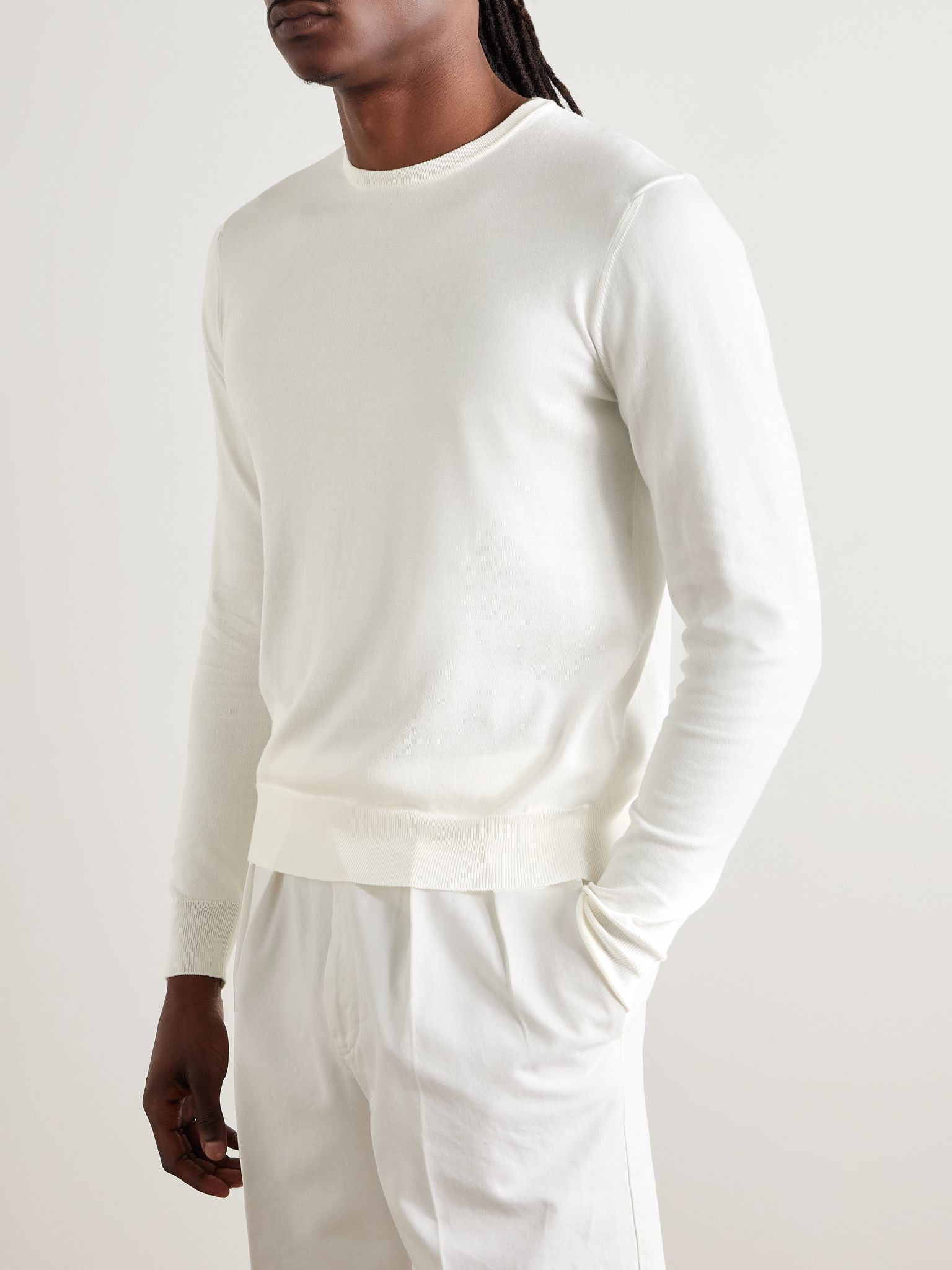 Cotton Sweater Cream - 3