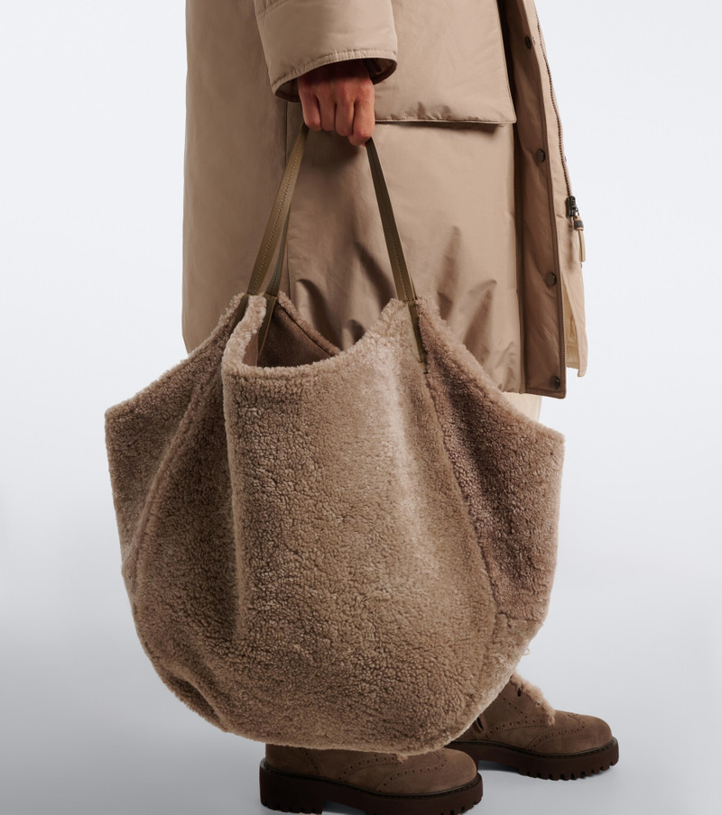 Duo Large reversible leather tote bag 6