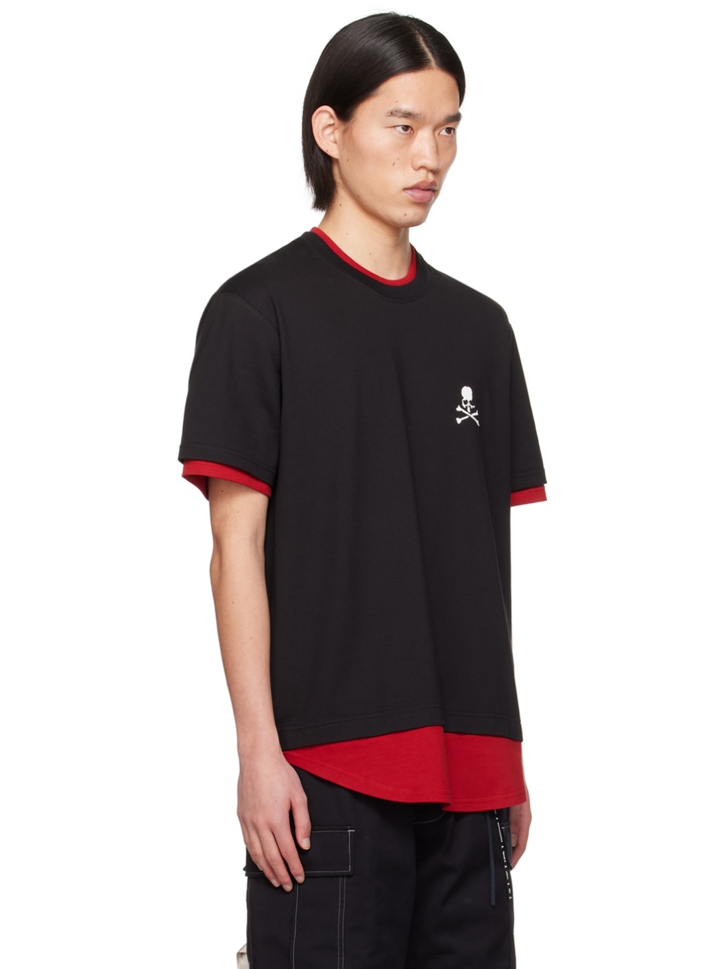 Black & Red Layered T-Shirt - 2