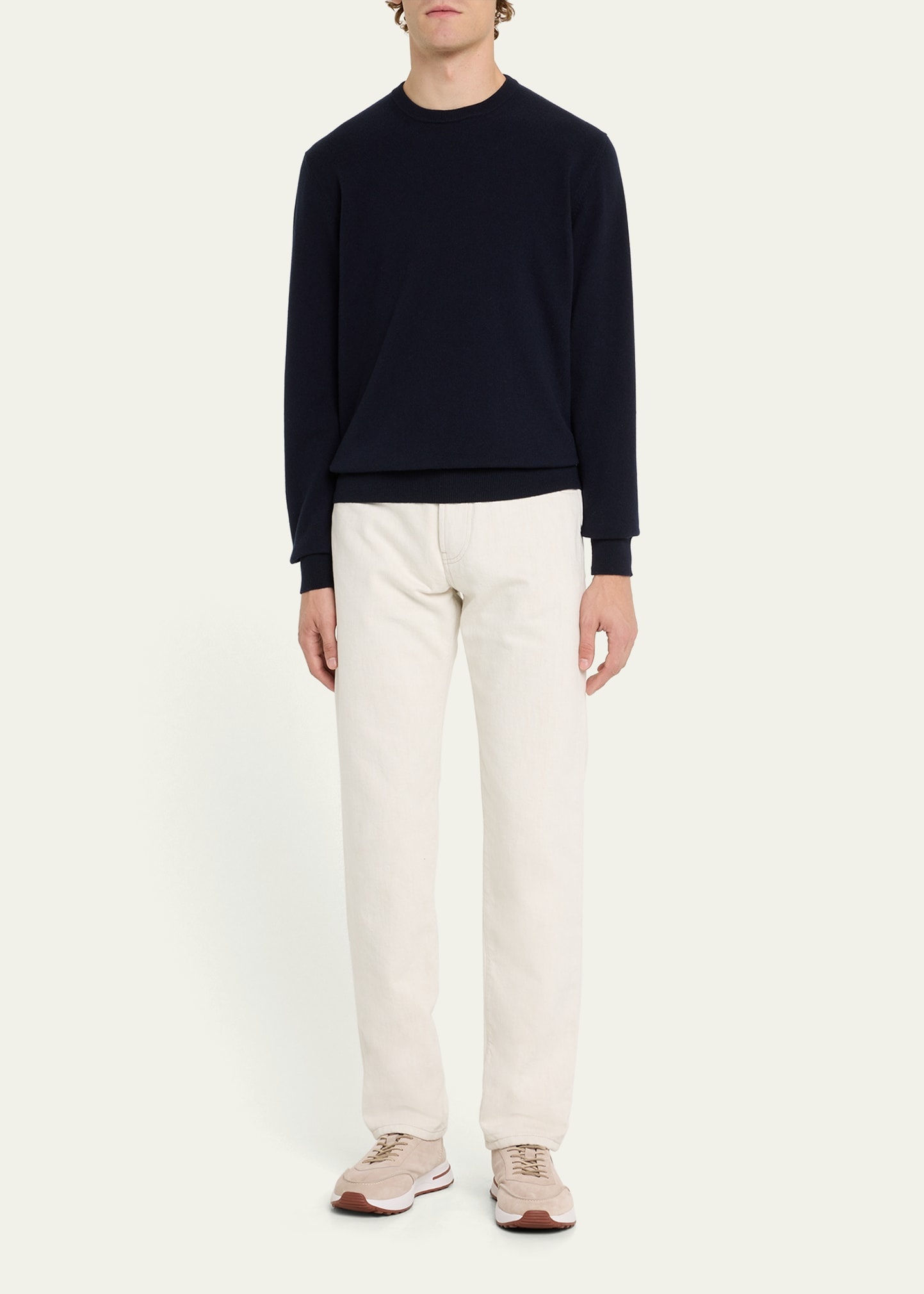 Men's Baby Cashmere Crewneck Sweater - 2