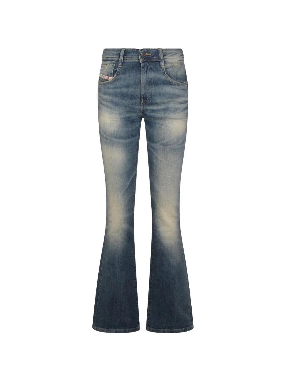 logo-patch flared jeans - 1