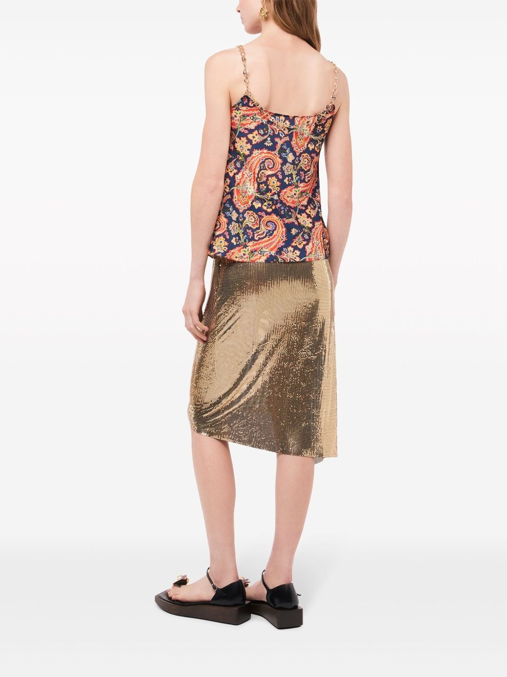 paisley-print chain-detail tank top - 3