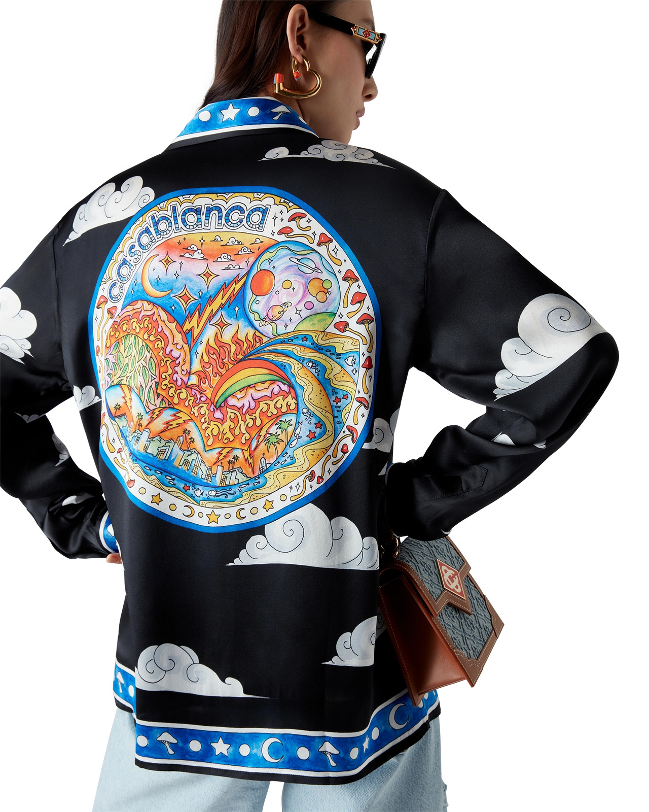 The Four Elements Long Sleeve Silk Shirt | Casablanca Paris - 9