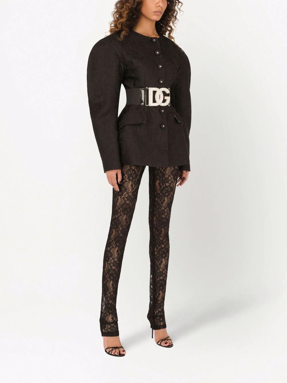 floral-lace leggings - 2