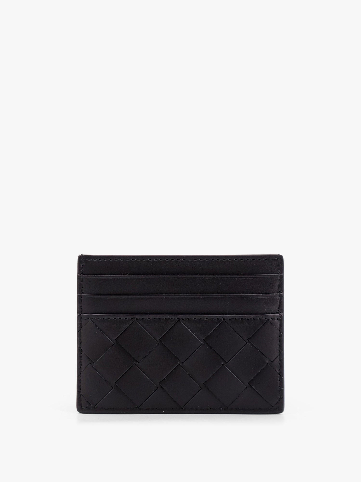 Bottega Veneta Men Leather Cardholder With Intrecciato Motif - 2