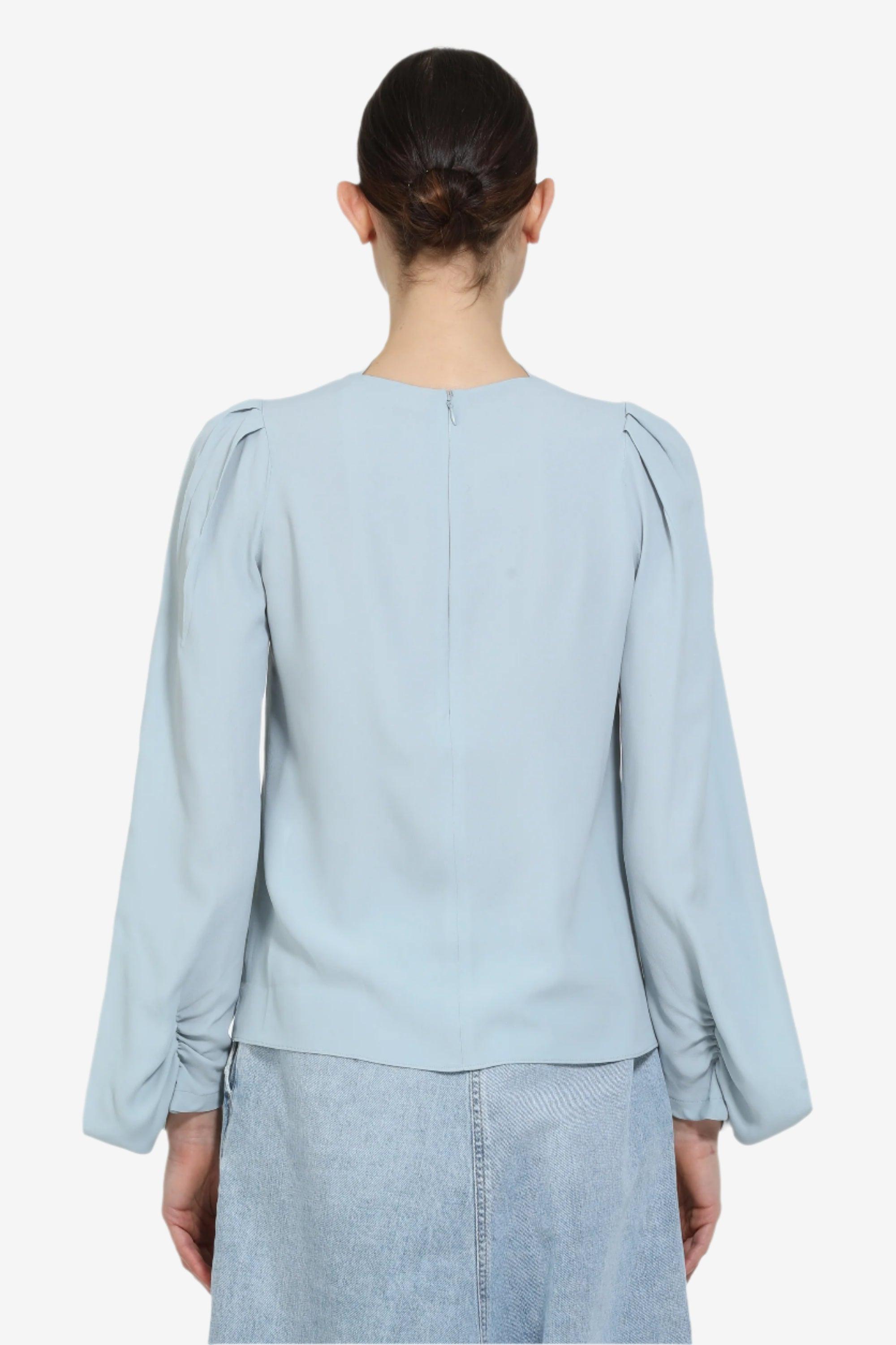 BLOUSE WITH LONG FLARED SLEEVES - 2