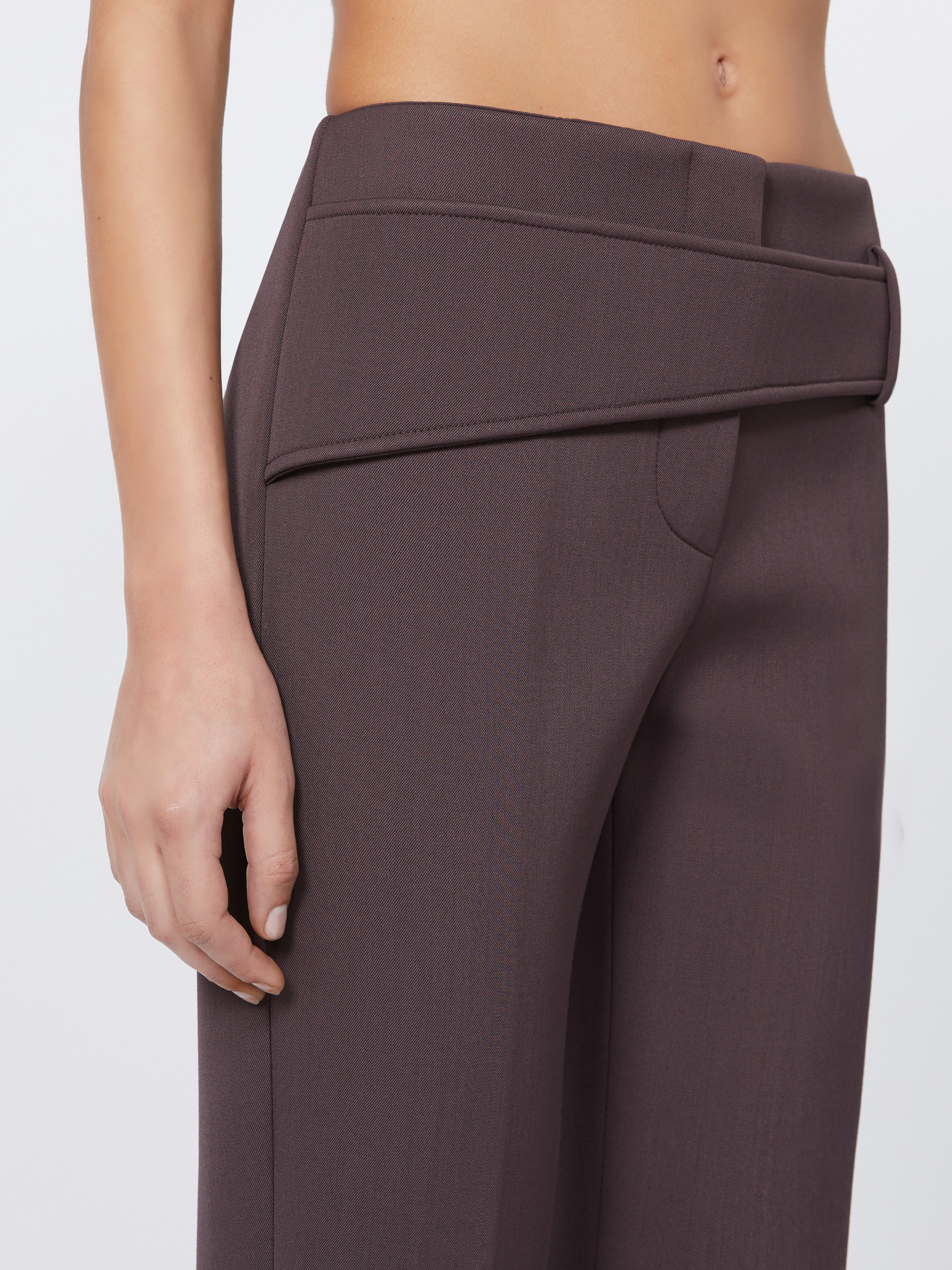 BANDA1234 Slim trousers with asymmetrical belt - RUNWAY - 5