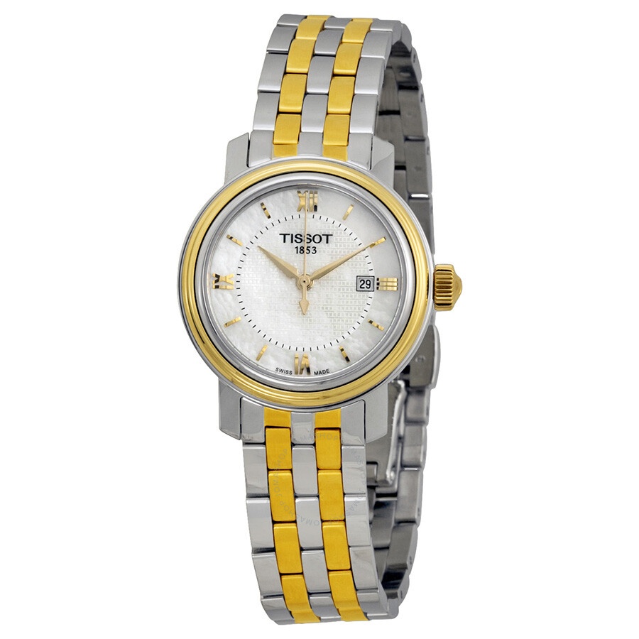 Tissot - Tissot Bridgeport White Mother of Pearl Dial Ladies Watch T097.010.22.118.00 - 1