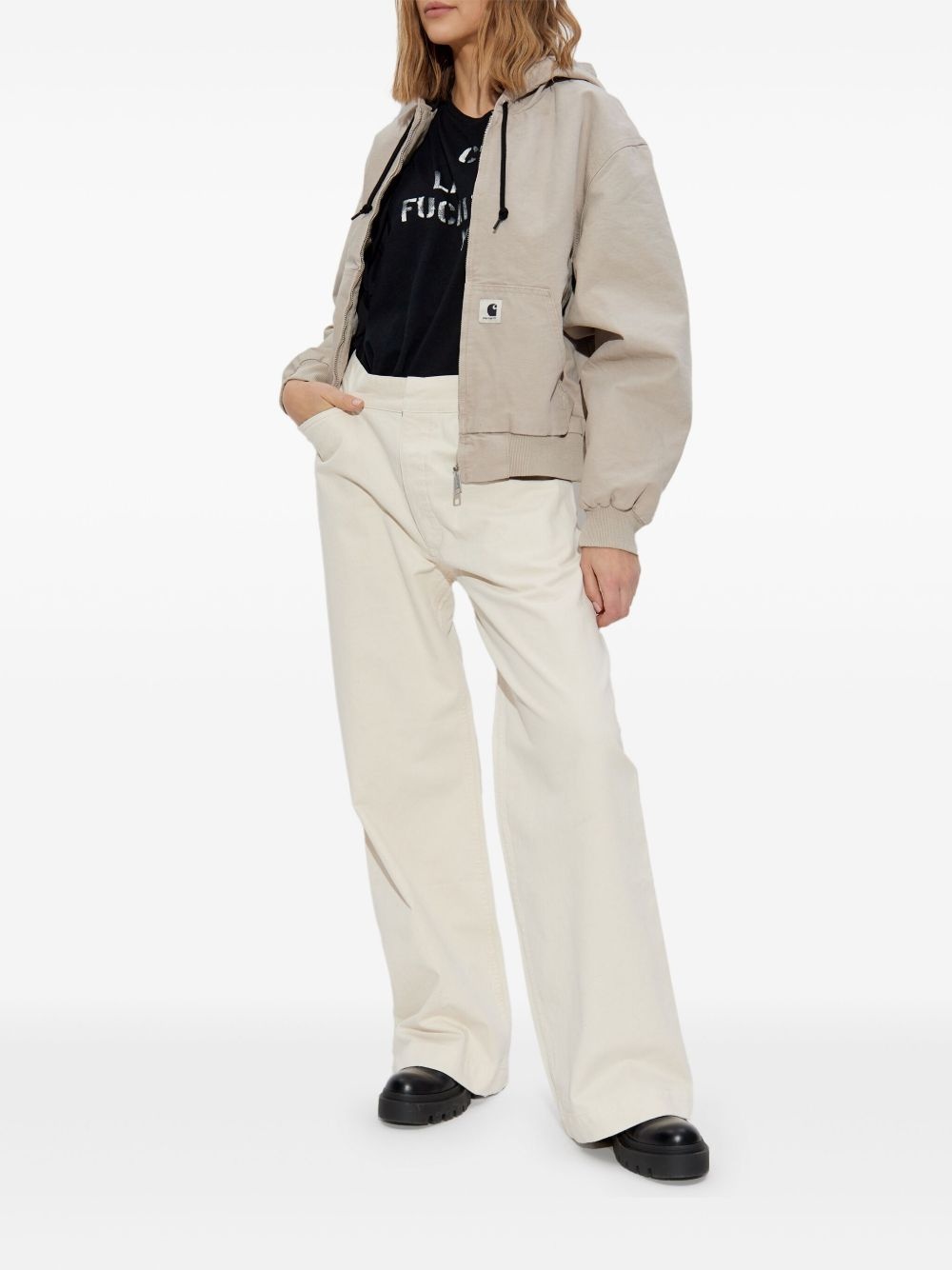 rear-drawstring trousers - 2