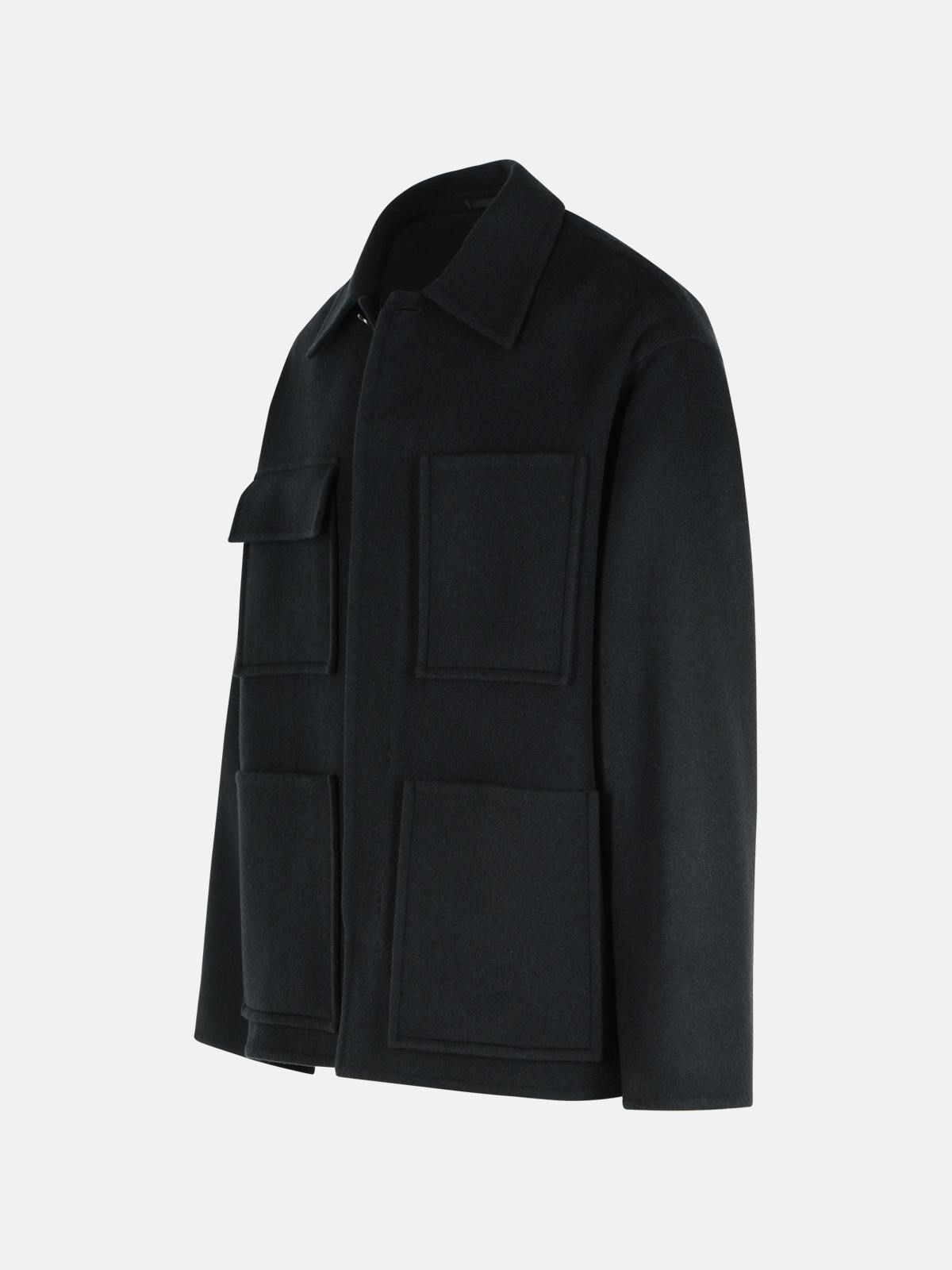 BLACK CASHMERE JACKET - 2